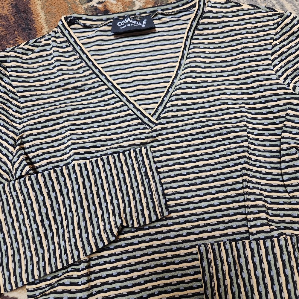 Cosabella Black and White Striped Bodysuit - Picture 3 of 14